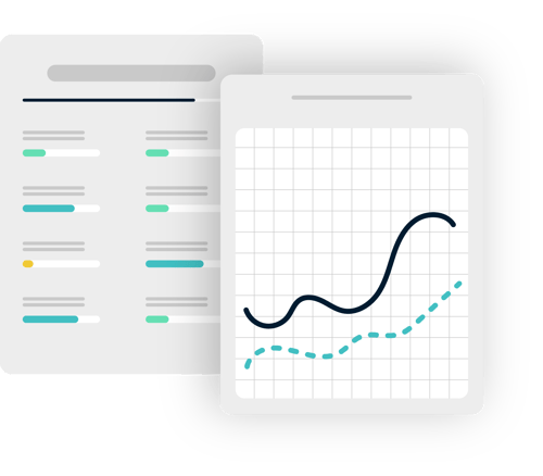 Abstract illustration of Fuse cash flow forecasting, linking inventory purchases to projected cash